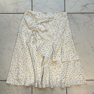 EUC Skies Are Blue Lined Polka Dot Skirt size M